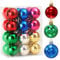 Palle di Natale Colorato,24 Pezzi Palle Albero di Natale Fucsia 4 cm Palline Decorative,Ornamenti per Alberi di Natale Set,Viola Mini Decorazione Natalizia da Appendere a Sfera,Regalo di Natale