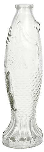 CLISPEED de Poisson Décorative en Forme de Poisson Transparent des Bouteilles en Verre en Forme de Poisson de Boisson Carafes pour La Cuisine à La Maison Clear