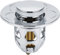 Hikaka Bouchon universel de fuite tête d'eau lavabo, vidange d'évier en acier inoxydable filtre rebond convertisseur type poussoir noyau (Argent)