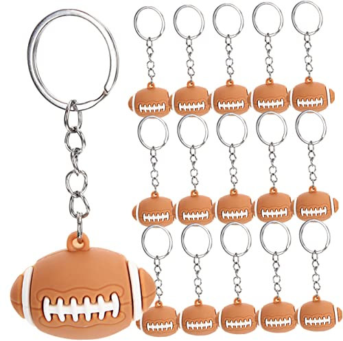 Toddmomy Auto-Dekor 16 Stück Rugby-Schlüsselanhänger Sportball Schlüsselanhänger Mini-Rugby-Schlüsselhalter Hängende Ornamente Für Kinder Teenager Männer Rucksack Goodie-Bag-Stuffer