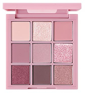 Palette di ombretti rosa in 9 colori, opachi luccicanti, impermeabili, sfumati, ad alta pigmentazione, tonalità di trucco rosa nude