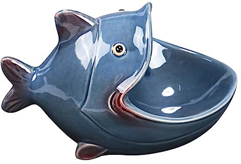 VINTORKY 1pièce Bol Céramique Poisson à Bouche Plat Décoratif pour Bijoux Organisateur Élégant Et Pratique pour Anniversaires Mariages