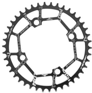 104 BCD - Plato para bicicleta (40T, 42T, 44T, 46T, 48T, 50T, 52T, para 8, 9, 10, 11, 12 velocidades, MTB, BMX, Gravel Bike y bicicleta de carretera (negro 42T)