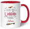 GRAVURZEILE Bedruckte Tasse mit Spruch - Du bist mein Lieblingsmuggel - Personalisiert mit Namen - Tasse mit Spruch als Geschenk für Fantasy Fans - Zauberhafte Geschenke - Farbe: Rot mit Name