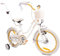 sun baby Mädchenfahrrad 16 Zoll Radgröße Heart Bike zur Auswahl, mit Abnehmbarer Schubstange, Kinderfahrrad für Mädchen von 2 bis 6 Jahre (Weißgold, 16 Zoll)