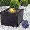 Fontana solare da giardino, fontana solare, basalto MODERNA con luce LED, fontana decorativa, cascata, luce da giardino, pompa per laghetto per terrazza, balcone, con pompe