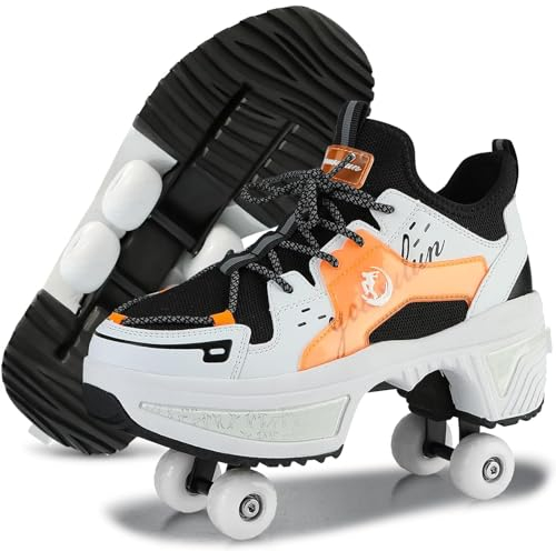 Schuhe mit Rollen für Jungen,Rollschuhe Damen Roller Shoes,LED Schuhe Herren Turnschuhe mit Rollen,Roller Schuhe für mädchen,Roller Sneaker Geburtstagsgeschenk (C, 39)