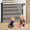 Kidsbuddy Treppenschutzgitter Ausziehbar,0-180cm,Einhändig Bedienbar,Türschutzgitter Absperrgitter für Babys und Hunde,Haustiere Kinder schutzgitter für Treppen/Türen/Innen& Außen,Schwarz