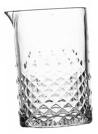 MOLUCKFU 1pc Crystal Mixing Glass Pitcher Thick Bottom Glass Cocktail Stirring Jug for Bar Use Elegant Design for Parties and Home Mixology