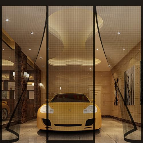 Mosquitera Imanes Magnetica,200x80cm Cortina Puerta Exterior Magnética Automático con Durable para Terraza Negro