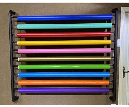Transfer Paper Tape Vinyl Roll Holder Wall Metal Storage Rack - Mounting Hardware Included for Hanging 10 Rollers, Ideal for Wallpaper, Window Film, Car Color Change Film