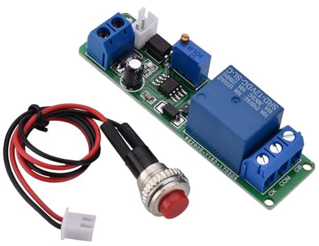 Módulo de relé Temporizador, Retardo de Temporizador Ajustable de 12 V, Módulo de Apagado, Interruptor de Tiempo de relé de Sincronización de 1~10 Segundos, Alta Precisión,