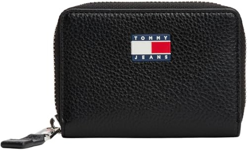 Tommy Jeans Portefeuille Femme Must Small avec Fermeture Éclair, Noir (Black), Taille Unique