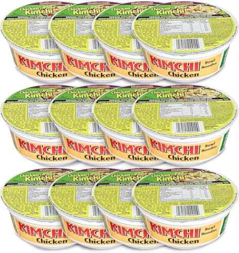 LUMOUS ROLA Mr Noodles Kimchi Chicken 12 x 86g Oriental Style Noodle Dish with Spicy Flavour Soup Base - Quick & Easy Meal by Boxed Treatz