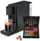 Tchibo Qbo ICONIC Premium Kapselmaschine inkl. 30 recyclebare Qbo Kapseln für Espresso, Caffè und Caffè Grande, kompaktes, innovatives Design, Dark Chrome