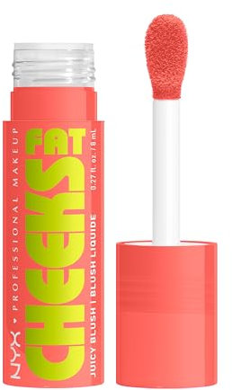NYX Professional Makeup - Blush Liquide Illuminateur - Joues Pulpeuses et Colorées - Formule Vegan - 24H d'Hydratation - 12H de Tenue - Fat Cheeks Blush - Teinte : Papaya Plum