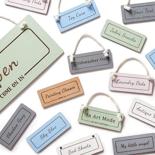 Personalised Hanging Wooden Sign – Custom Engraved Plaque with Your Text – Multiple Size & Hanging Options – Perfect for Home Decor, Business, Weddings, Birthdays, and Special Occasions
