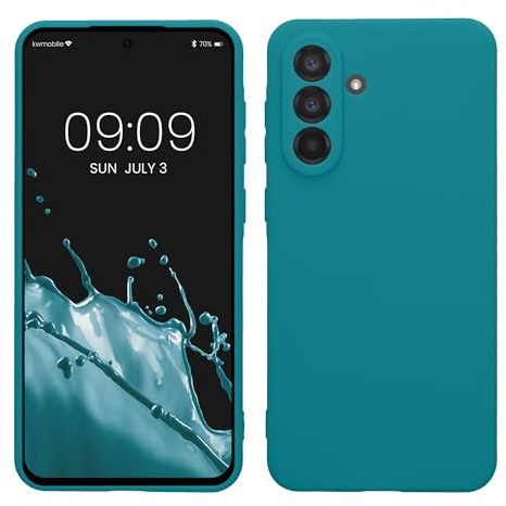 kwmobile Handyhülle für Samsung Galaxy A56 5G Hülle - weiches Handy Silikon Case - Schutzhülle Cover - Petrol matt
