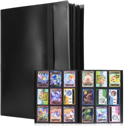 Classeur Cartes, Pochette Porte Cartes, Album pour Carte 360 Poches, Album Classeur pour Carte à Collectionner pour Card de Yu-Gi-Oh TCG MTG Football, Capacité 20 Pages de 360 Cartess