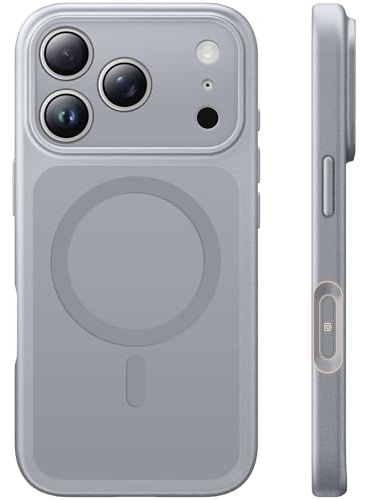 TAURI für iPhone 17 Pro Hülle 6,3 Zoll mit Mattrückseite - Titan Natur | Vollständiger Kameraschutz, Kompatibel mit MagSafe, Kameratasten- Schutz, Stoßfest Militärstandard Magnetisch Handyhülle