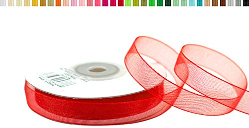 Organzaband 12mm x 25m Rot