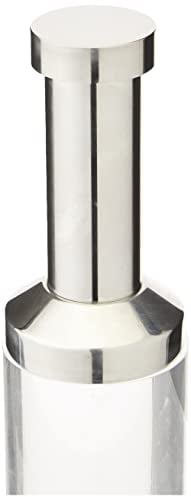 Café Olé Stainless Steel Tamper Grounds in Portafilter, Barista Equipment for Coffee Shop, Silver, 48mm Diameter