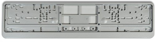 KFZ Kennzeichenhalter Design Nummernschildhalter (Carbon X White - 40015)