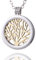 Morella Damen Halskette 70 cm Edelstahl und Anhänger mit Coin Wunderbaum Gold in Schmuckbeutel