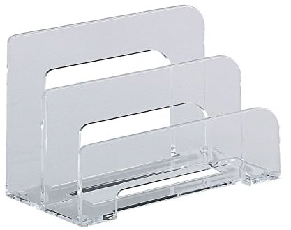 Alco-Albert 4466 Porte-lettres en acrylique avec 2 compartiments 75 x 150 x 95 mm