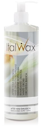 Italwax After Wax Pflegelotion - 500ml - Haarwuchsverzögerer - Weiße Orchidee - Feuchtigkeitsspendend und entfernt Wachsrückstände
