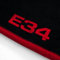 Autoteppich Stylers ATS-Q300_E34-103_BMW Fußmatten mit Stick (E34) und Rand in Rot