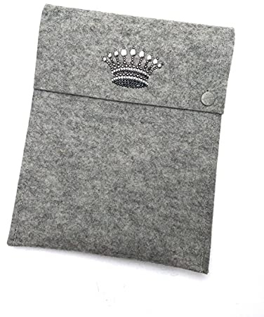 zigbaxx Tablet Hülle CROWN 1 Case Sleeve Filz u.a. für iPad 9.7, iPad Pro 9,7/10,5/11 Zoll (2018), iPad mini 2/3/4, iPad Air, 100% Wollfilz pink schwarz beige grau braun - Geschenk Weihnachten