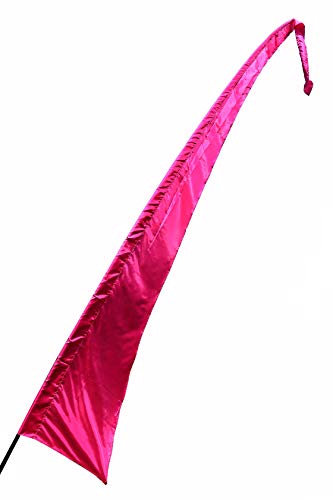 Pink Pineapple Festival Fahnen Stoff: Fahnenstoff aus bunter Fallschirmseide zirka 5 Meter hoch - Fahnenmasten für Rundbogenfahne nicht enthalten - Garten Fahnen in vielen Farben erhältlich - Fuchsie
