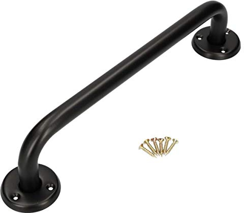 KOTARBAU® Wannengriff 200 mm Schwarz Halter Badewannengriff Duschgriff Wandgriff Wandhalter Wandmontage Haltegriff für Senioren Badezimmer Badehilfe