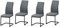 HTI-Line Schwingstuhl 4er Set PU grau SallyP Besucherstuhl Freischwinger Esszimmerstühle Kunstleder Essgruppe Wohnzimmerstuhl Küchenstuhl