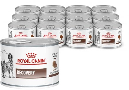 Royal Canin Veterinary Recovery | 12 x 195 g | Aliment Complet diététique pour Chiens et Chats Adultes | Mousse Ultra Douce à Haute teneur en protéines