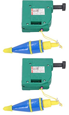 Hyuduo 2Pcs 5m Magnetic Plumb Bobs, Alloy Steel Wire Hammer, Green Line Drop Measuring Tools for Construction Industry House Decoration