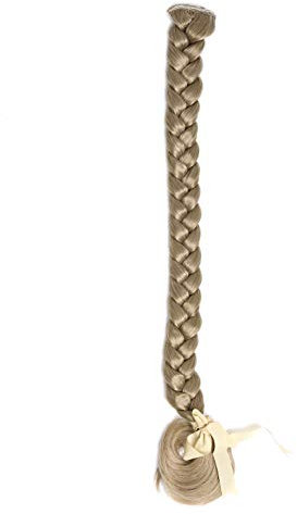 WIG ME UP - SA101-24 Geflochtener Zopf Flechtzopf mit Clip lang 50cm Blond Aschblond