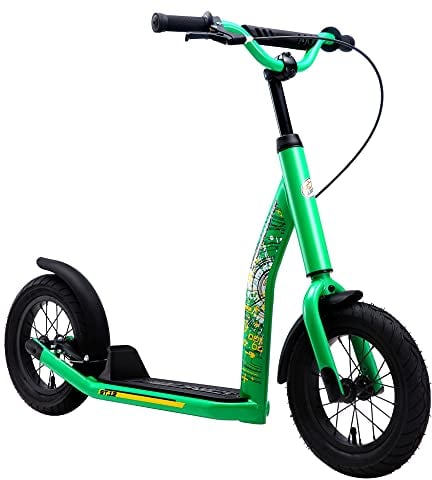 STAR SCOOTER Kinder Tret Roller ab 7 Jahre | City Kick Scooter Luftreifen Höhenverstellbar 12 Zoll New Gen | Grün