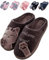 JACKSHIBO Hausschuhe Damen Winter Plüsch Pantoffeln Herren Warm Filzpantoffeln Frauen Bequeme Slippers Unisex Braun 42/43 EU