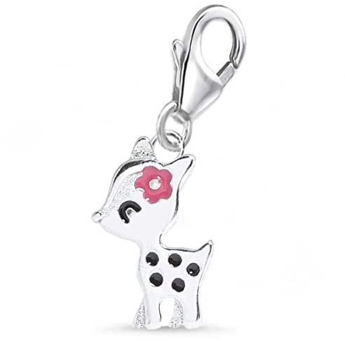 Goldene Hufeisen Charm Anhänger Kinder Rehkitz 925 Sterling Silber