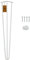 Moria Hairpin Leg 1 Stück | Möbelfüße, Tischbeine von 10 bis 80 cm | für Schrank, Hocker, Nachttisch, Couchtisch | Tischfüße mit Bodenschoner und Schrauben | 61 cm - 3 Streben (Metall, Weiß)