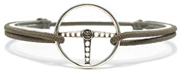 MARGGOT - Bracelet Vintage Volant - Passion Automobile - Bracelet Homme & Femme - Résistant à l'Eau - Coloris Marron - 22 mm
