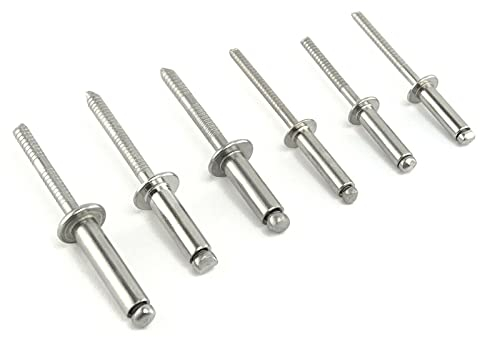 100 Stück Blindnieten Flachkopf 5x10 mm Edelstahl A4 Nieten Popnieten DIN 7337 ISO 15983