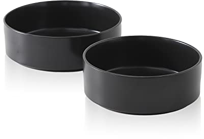 Stone Lain Celina Steingut-Service-Set mit hohem Rand, rund, Schwarz