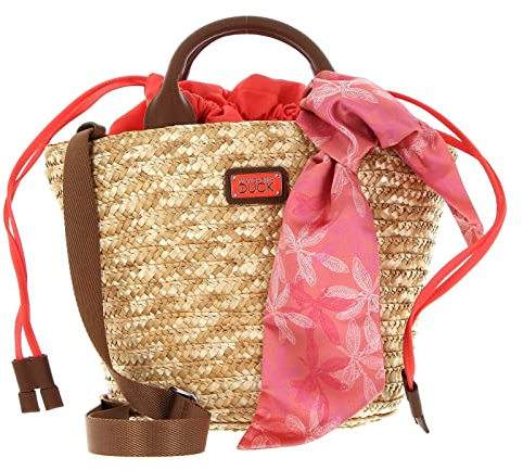 Mandarina Duck Damen Seashell Straw Bag, Coral, Einheitsgröße EU