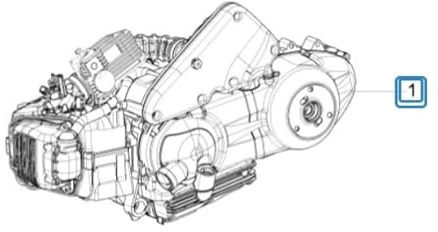Motor 125 ccm Maxtuned, 4T 2V, Euro 3, CM160548