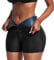 TOEECY Damen Schwitzhose Zum Kurz Hosen Hohe Taille Sauna Shorts Hot Thermo Sweat Sporthose Verstellbare Schwitzen Jogginghose Bauchkontrolle Body Shaper (S)