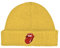 The Rolling Stones Mütze Beanie 72 Tongue Band Logo Nue offiziell Gelb Roll Up One Size