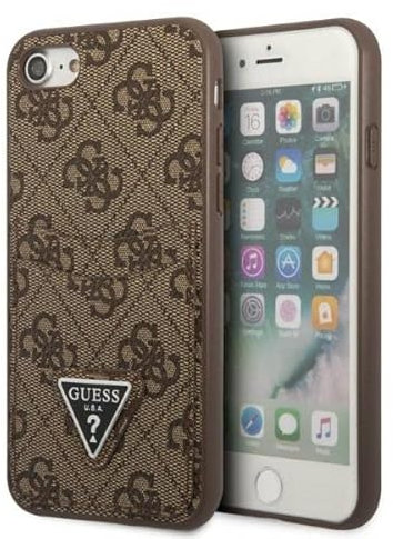 Guess GUHCI8P4TPW Hülle für iPhone 7/8 SE 2020 / SE 2022 hardcase braun hardcase 4G Triangle Logo Cardslot